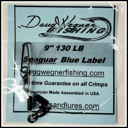 9" 130lb Seaguar Blue Label & Stay-Loc Snap